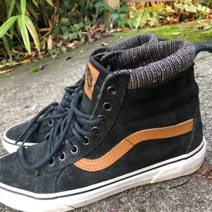 Black High Rise Vans